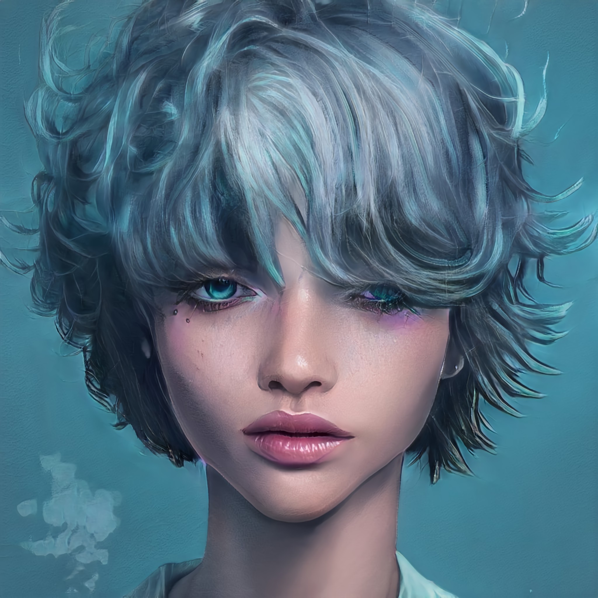 HBAR NFT Collection AI Blue Girl